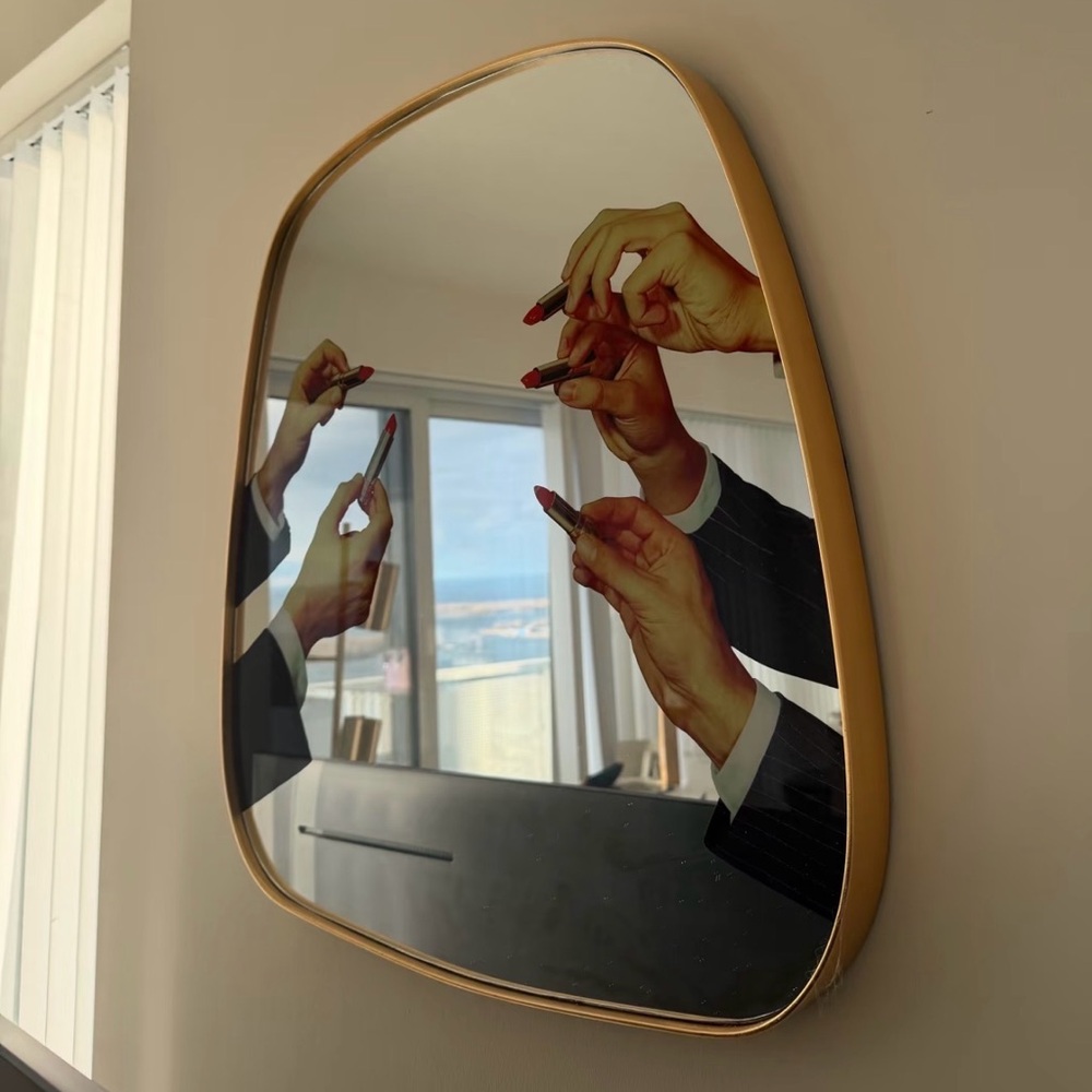 Seletti Gold Framed Art Mirror